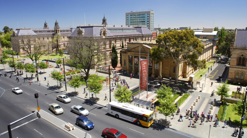 A view of the Adelaide Art Gallery on North Terrace